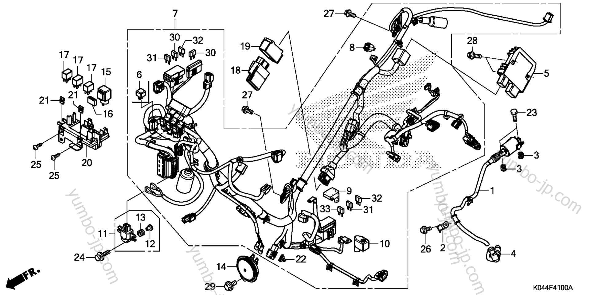 Проводка для скутеров HONDA NSS300 AC 2014 г.
