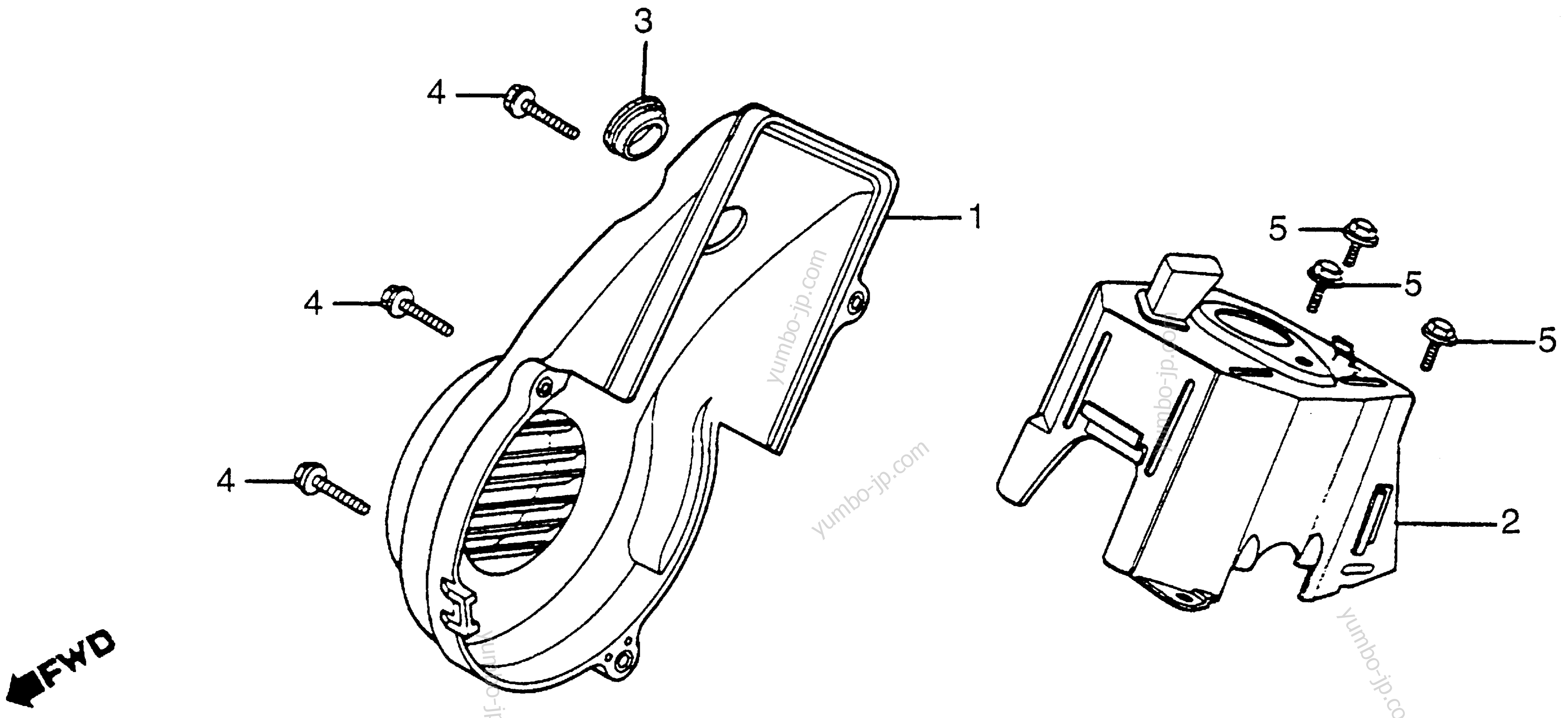 FAN COVER / SHROUD AIR GUIDE COVER / CYLINDER / for scooters HONDA NH125 A 1984 year