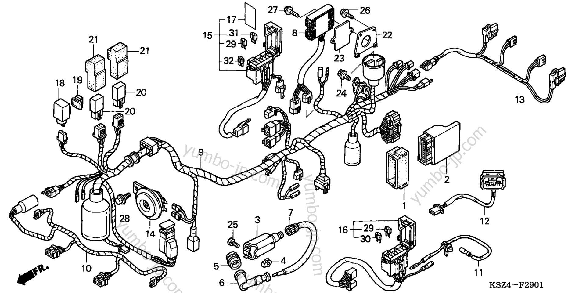 WIRE HARNESS (ABS) for scooters HONDA NSS250AS SAC 2005 year
