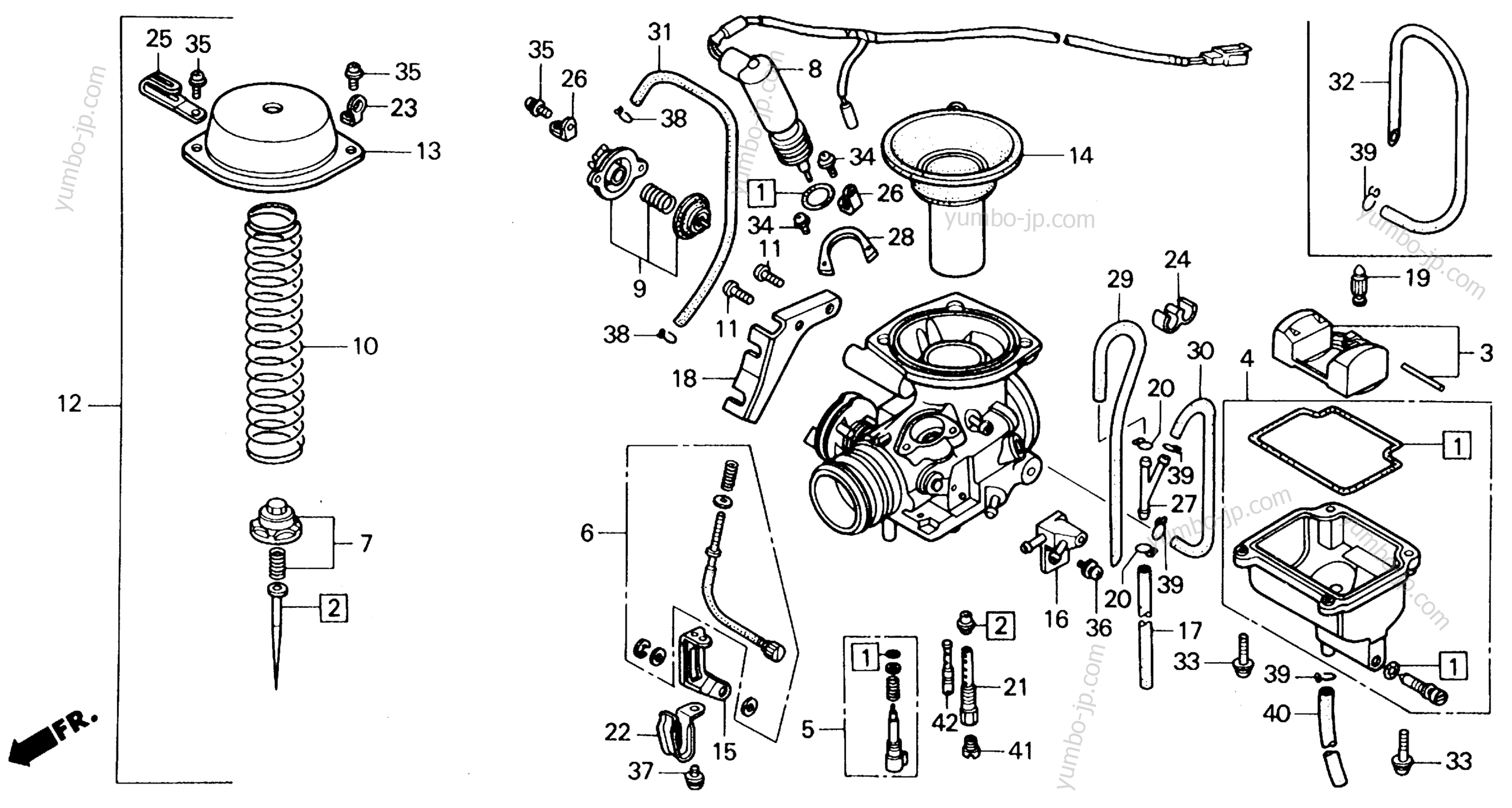 CARBURETOR for scooters HONDA CH250 AC 1989 year
