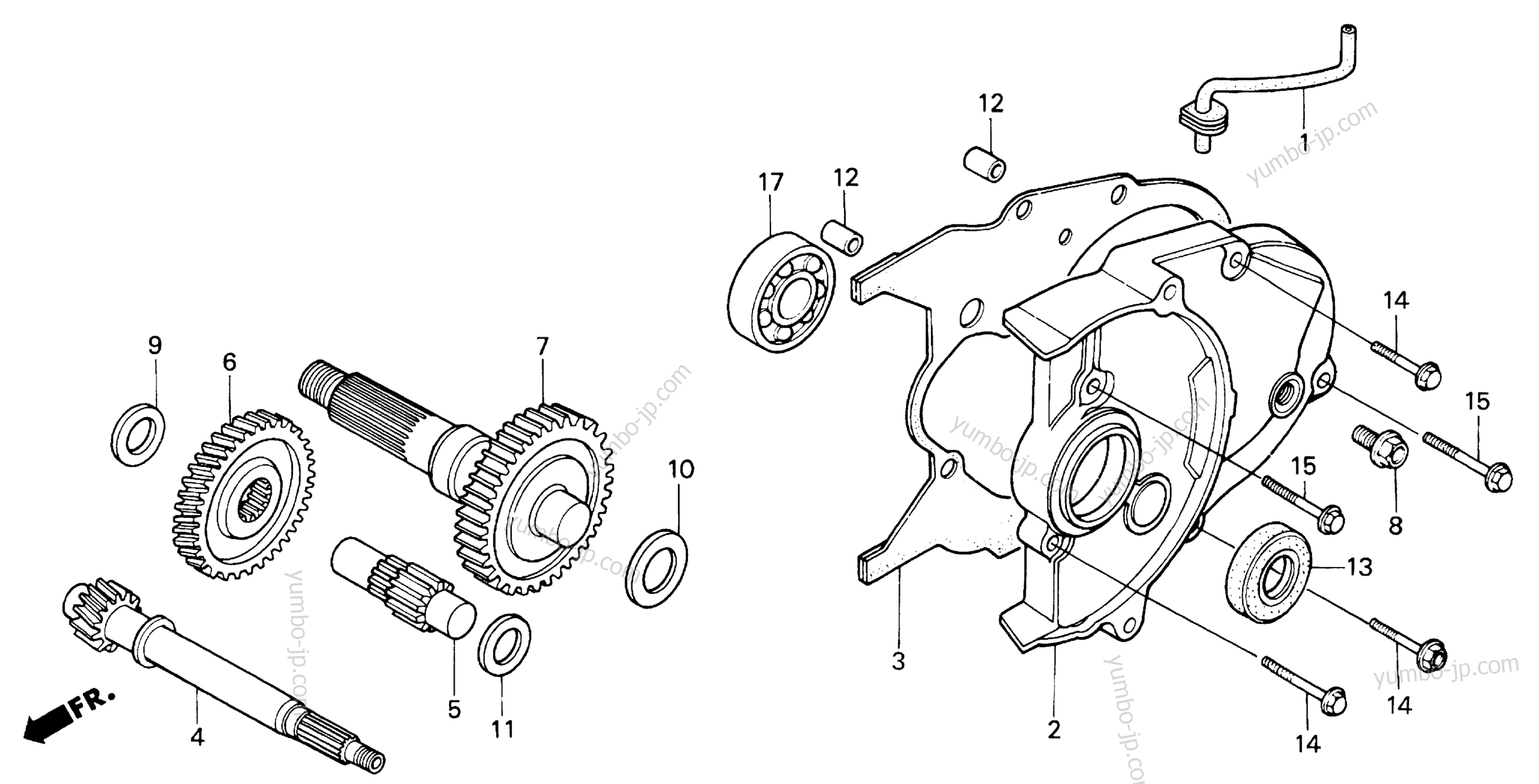 TRANSMISSION for scooters HONDA SA50 A 2000 year