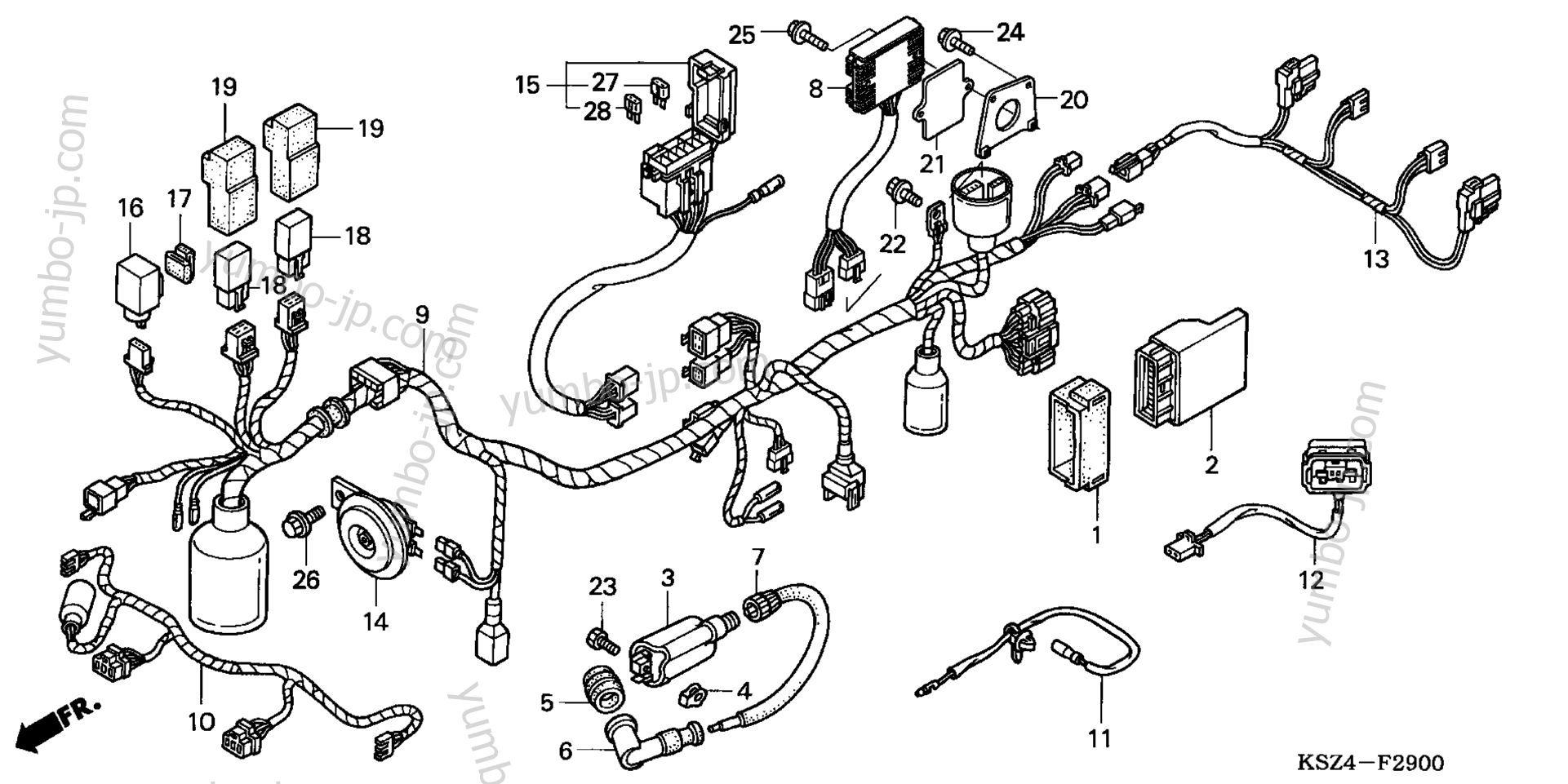 WIRE HARNESS for scooters HONDA NSS250S SAC 2005 year