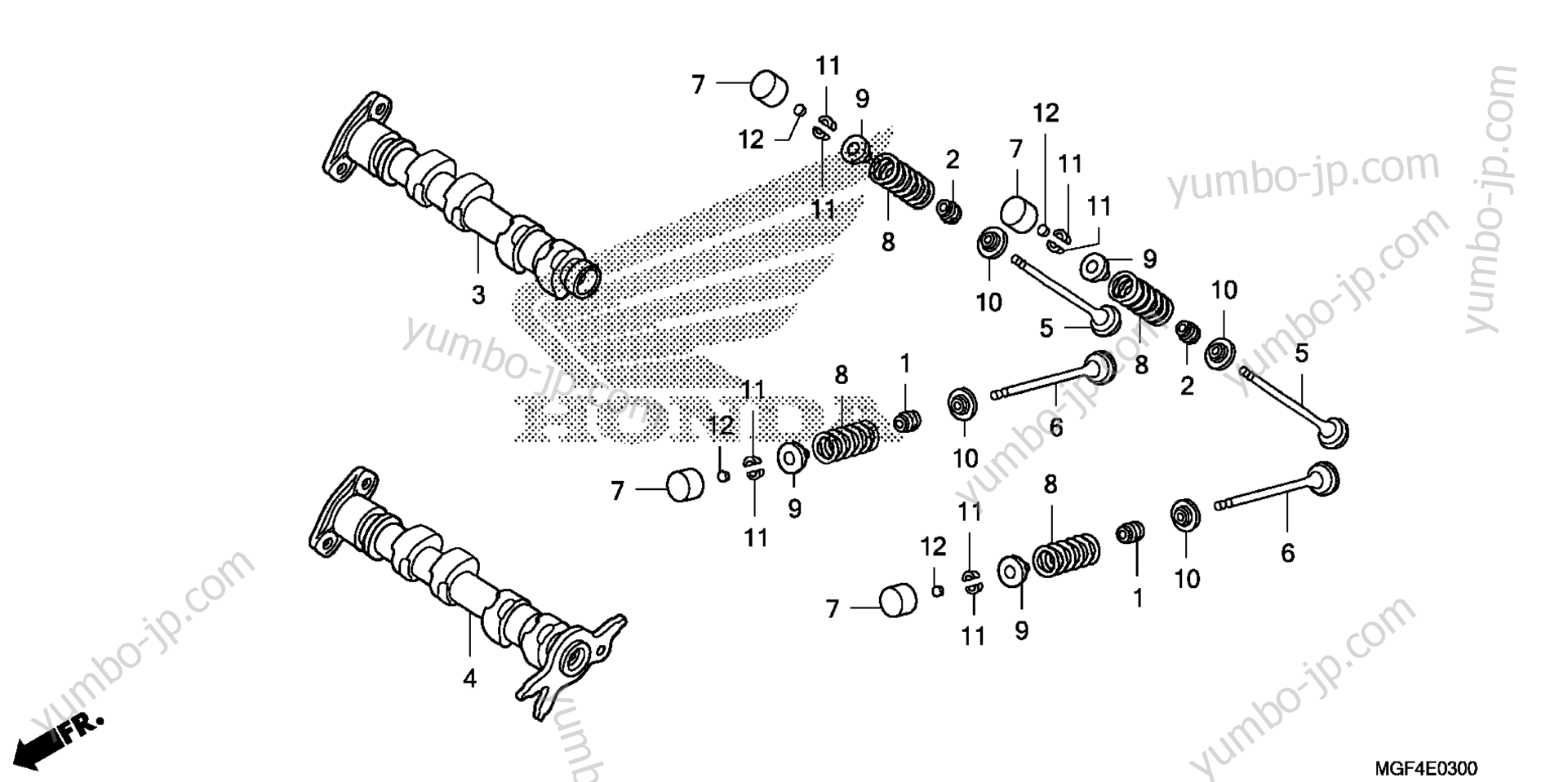 CAMSHAFT / VALVE for scooters HONDA FSC600A AC 2013 year