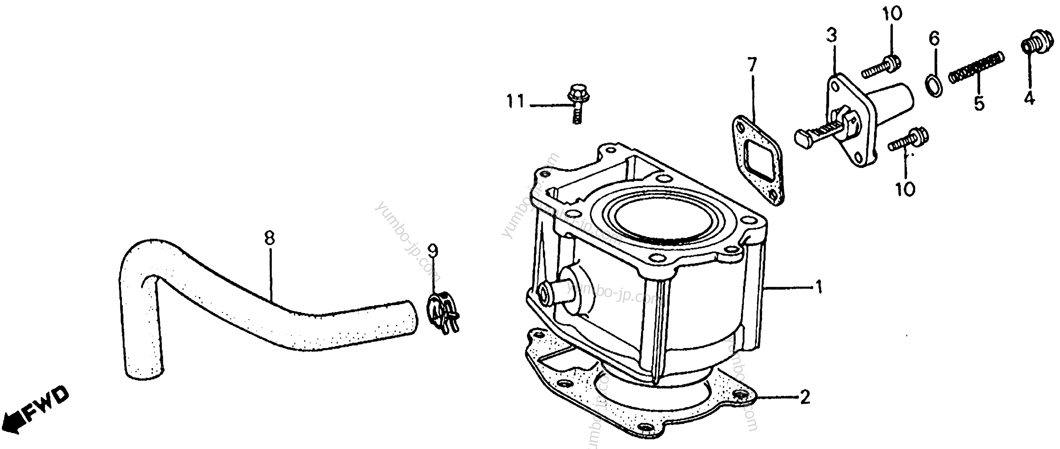 CYLINDER for scooters HONDA CH125 AC 1984 year