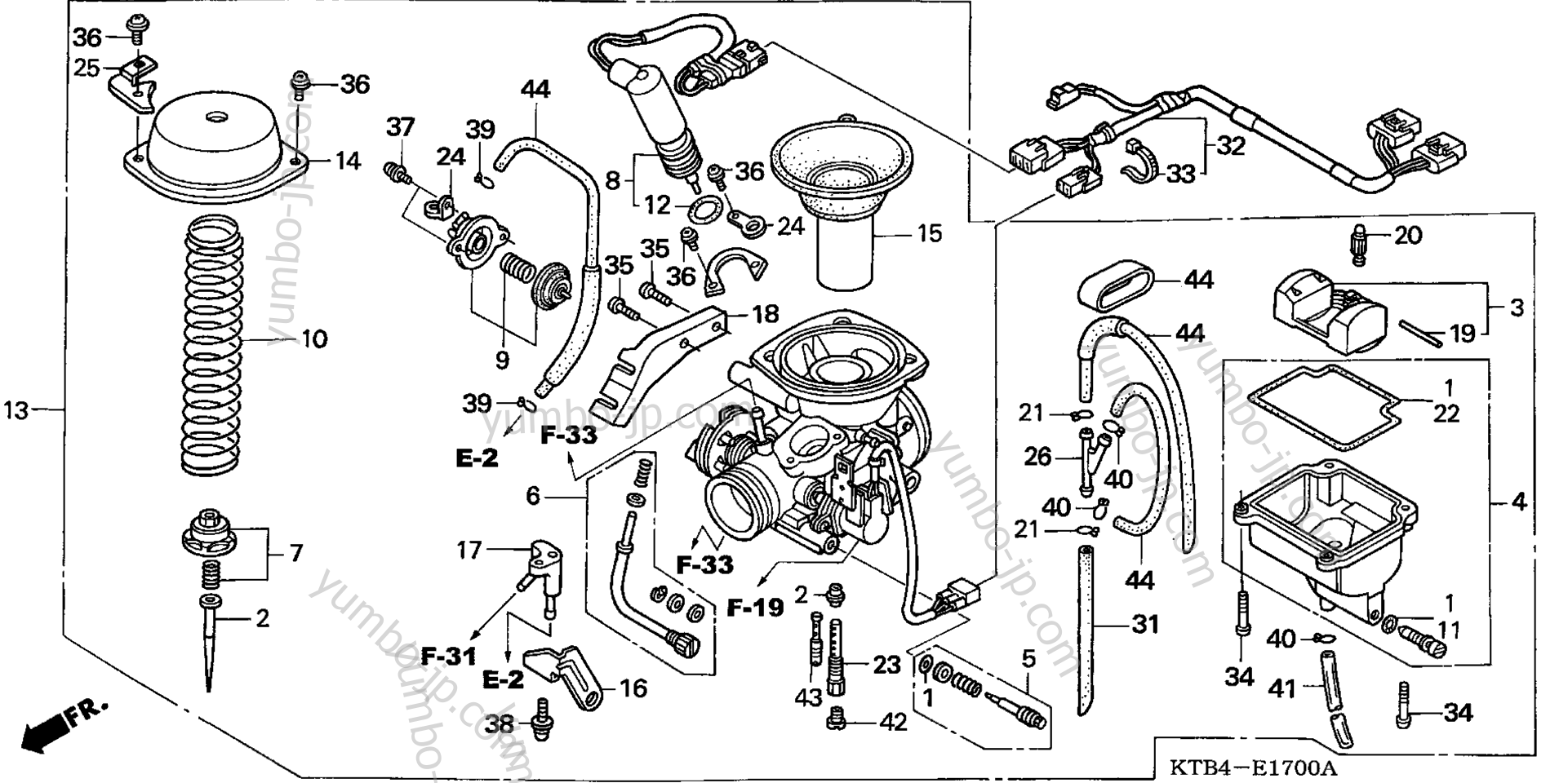 CARBURETOR for scooters HONDA PS250 AC 2005 year