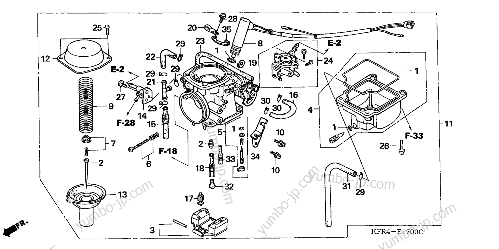 CARBURETOR for scooters HONDA CN250 A 1999 year