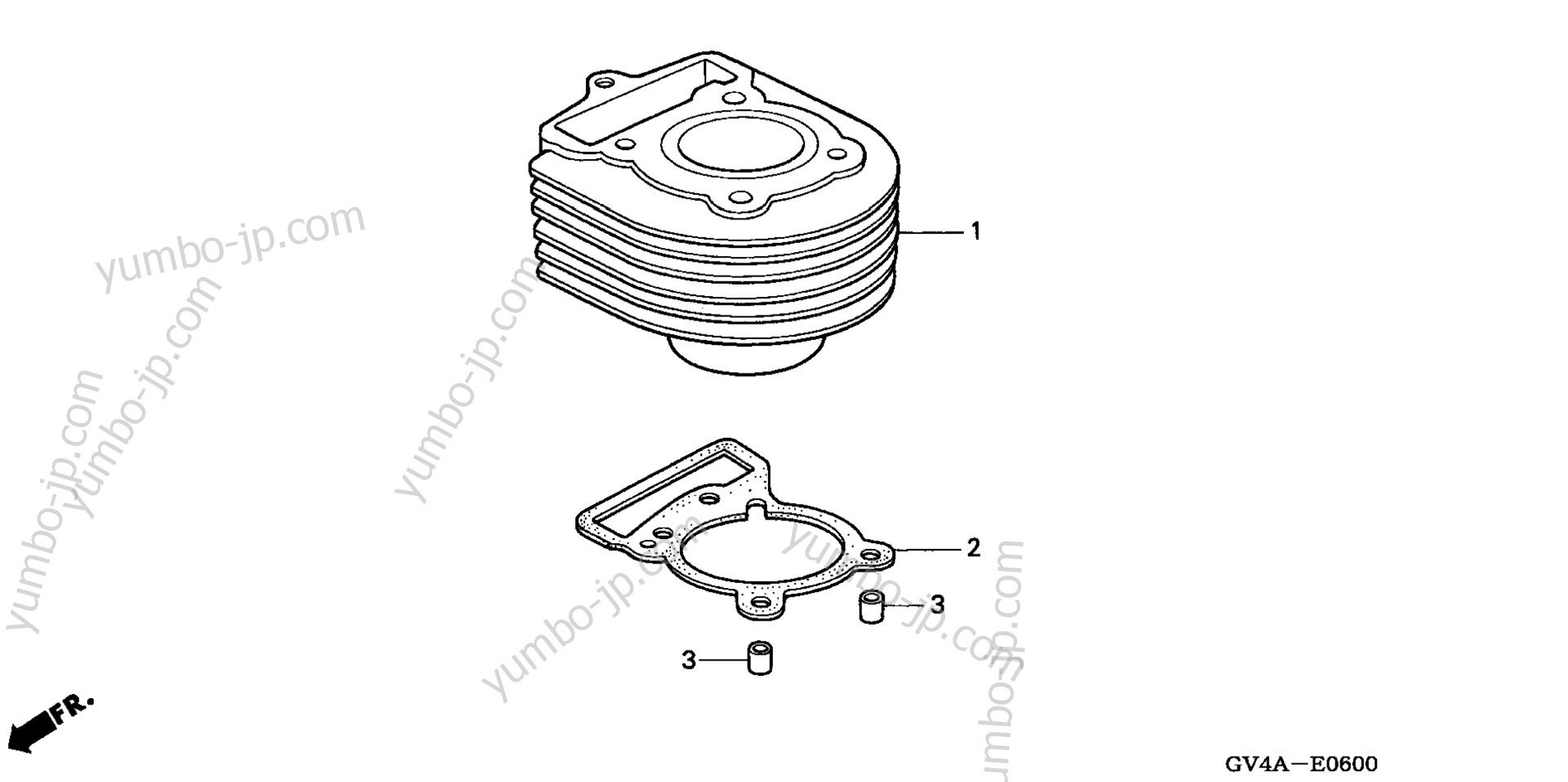 CYLINDER for scooters HONDA CH80 A 2001 year