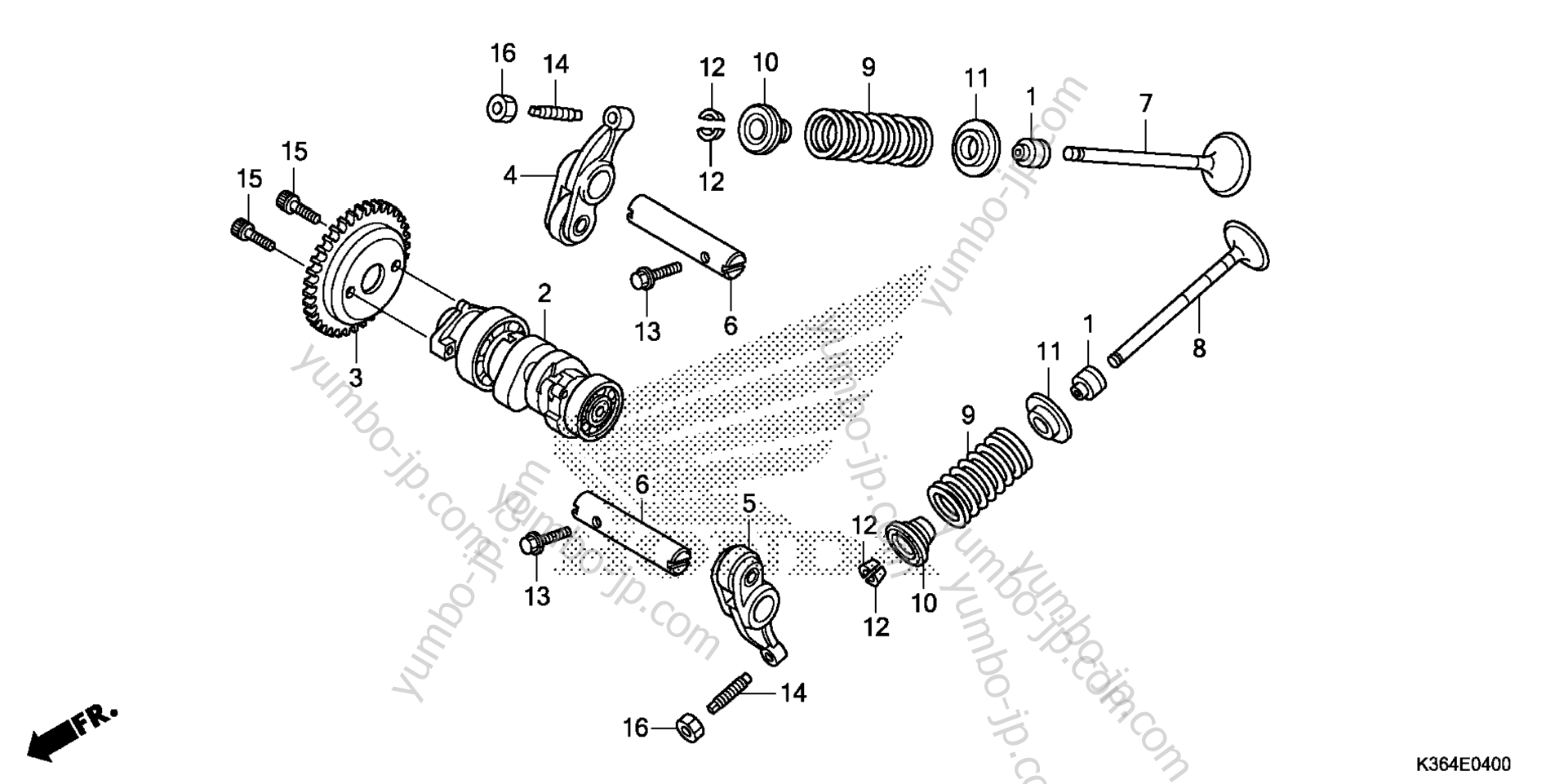 CAMSHAFT / VALVE for scooters HONDA WW150 AC 2015 year