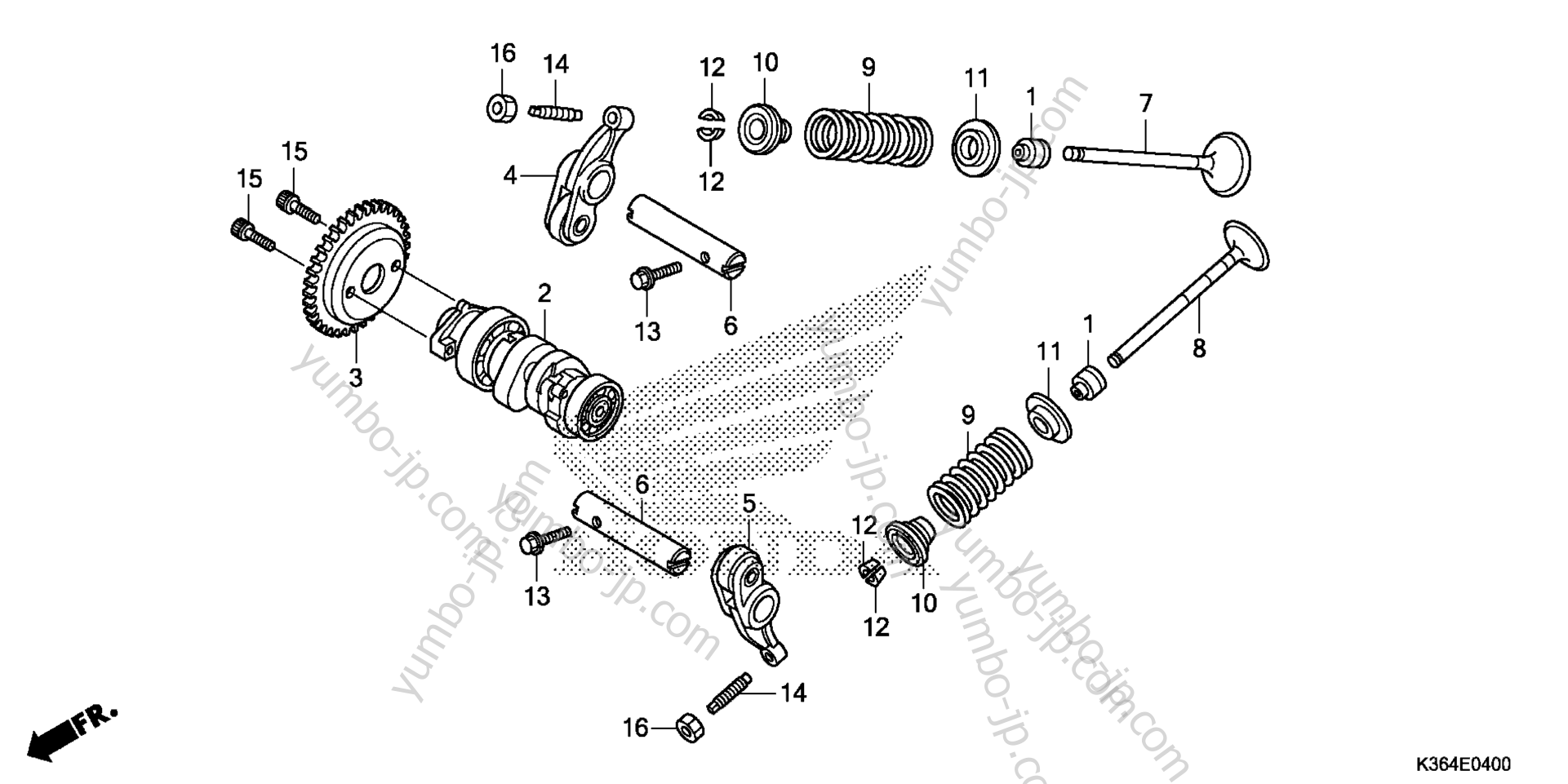 CAMSHAFT / VALVE для скутеров HONDA WW150 AC 2015 г.