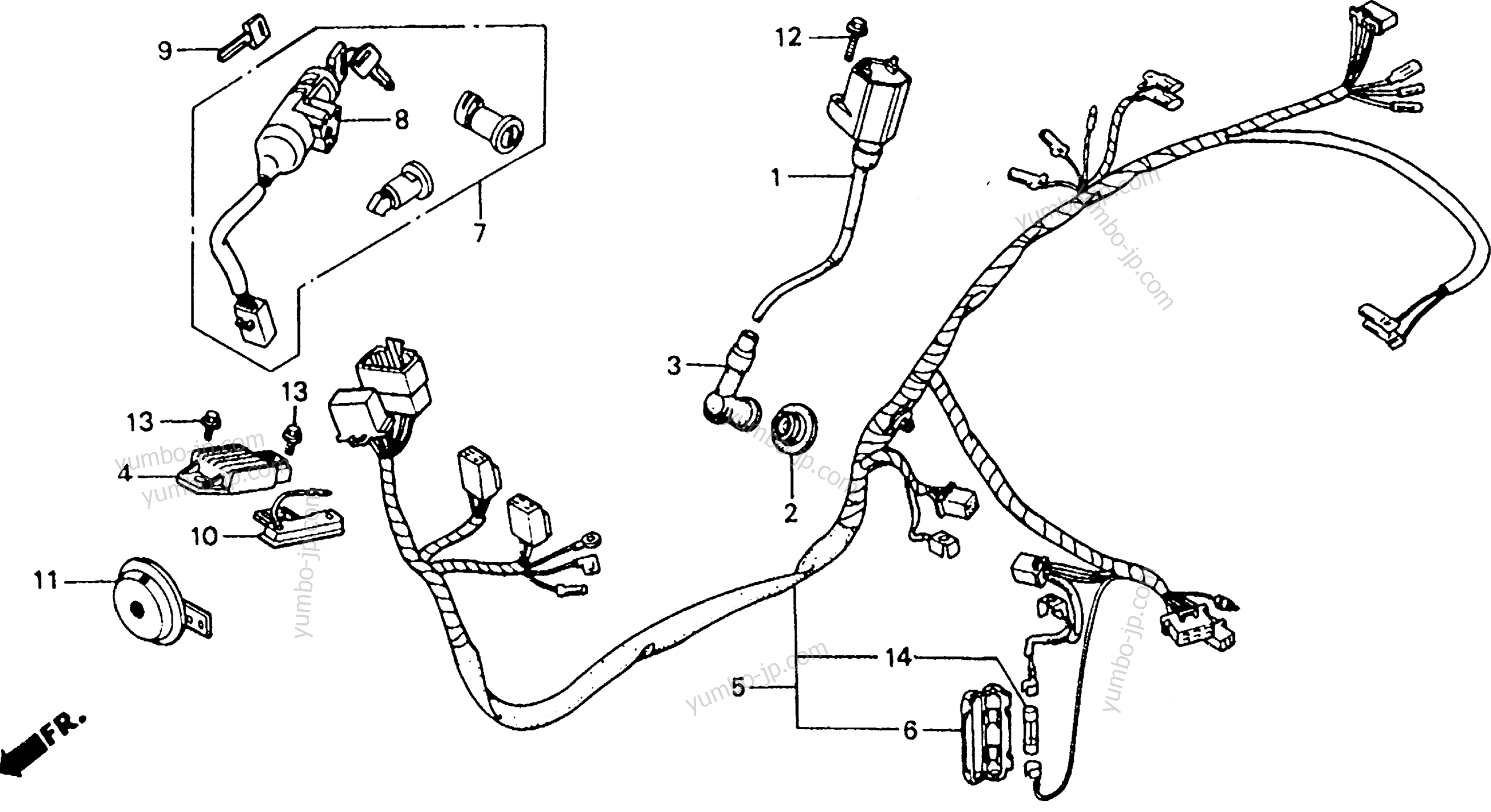 WIRE HARNESS for scooters HONDA SA50P A 1994 year