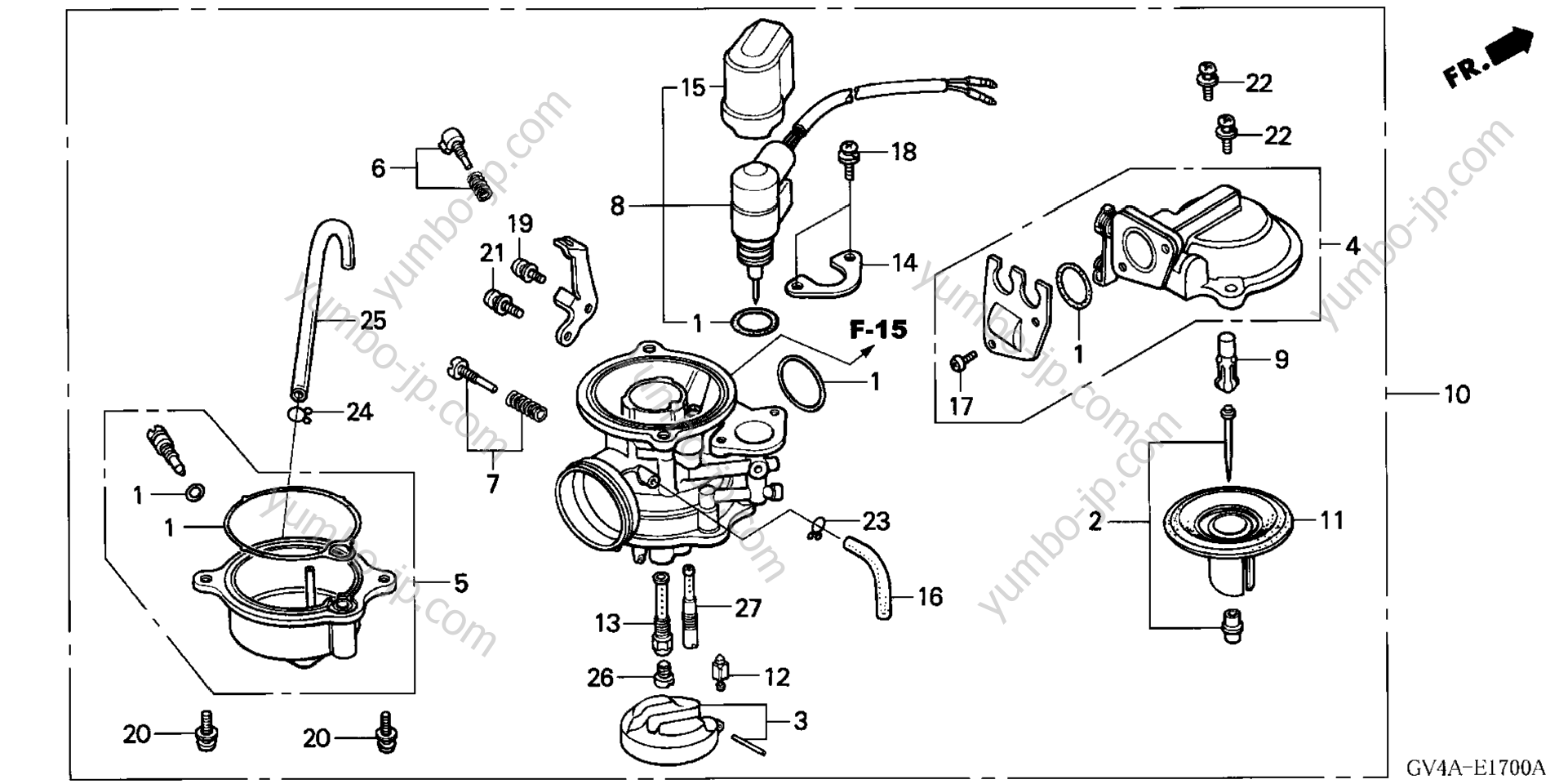 CARBURETOR for scooters HONDA CH80 AC 2001 year