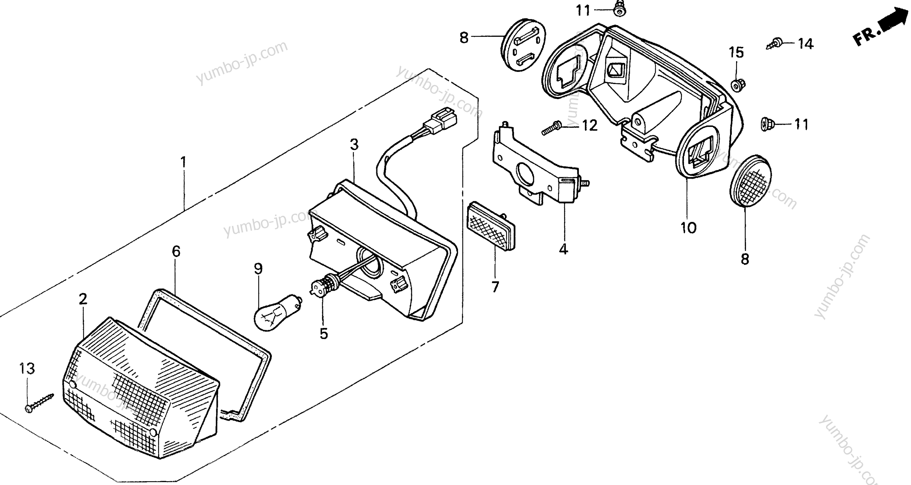 TAILLIGHT for scooters HONDA SA50P A 1999 year