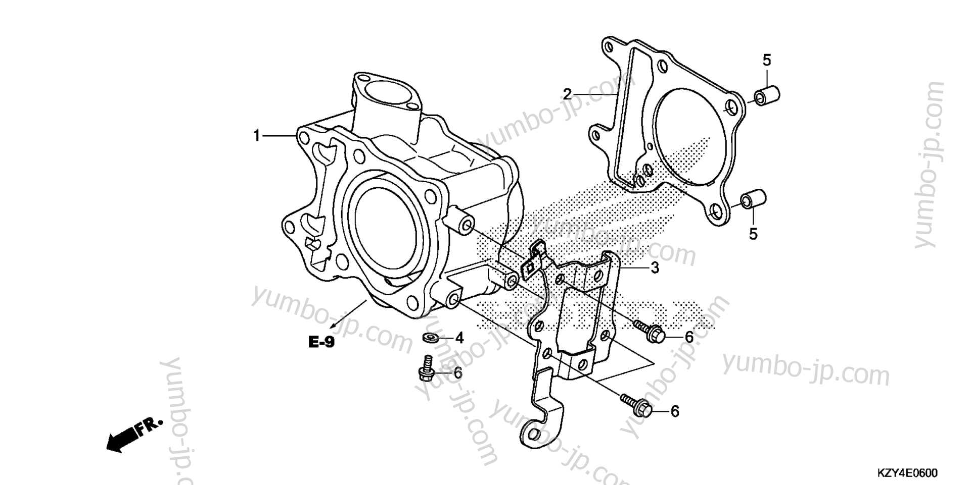 CYLINDER for scooters HONDA WW150 AC 2013 year
