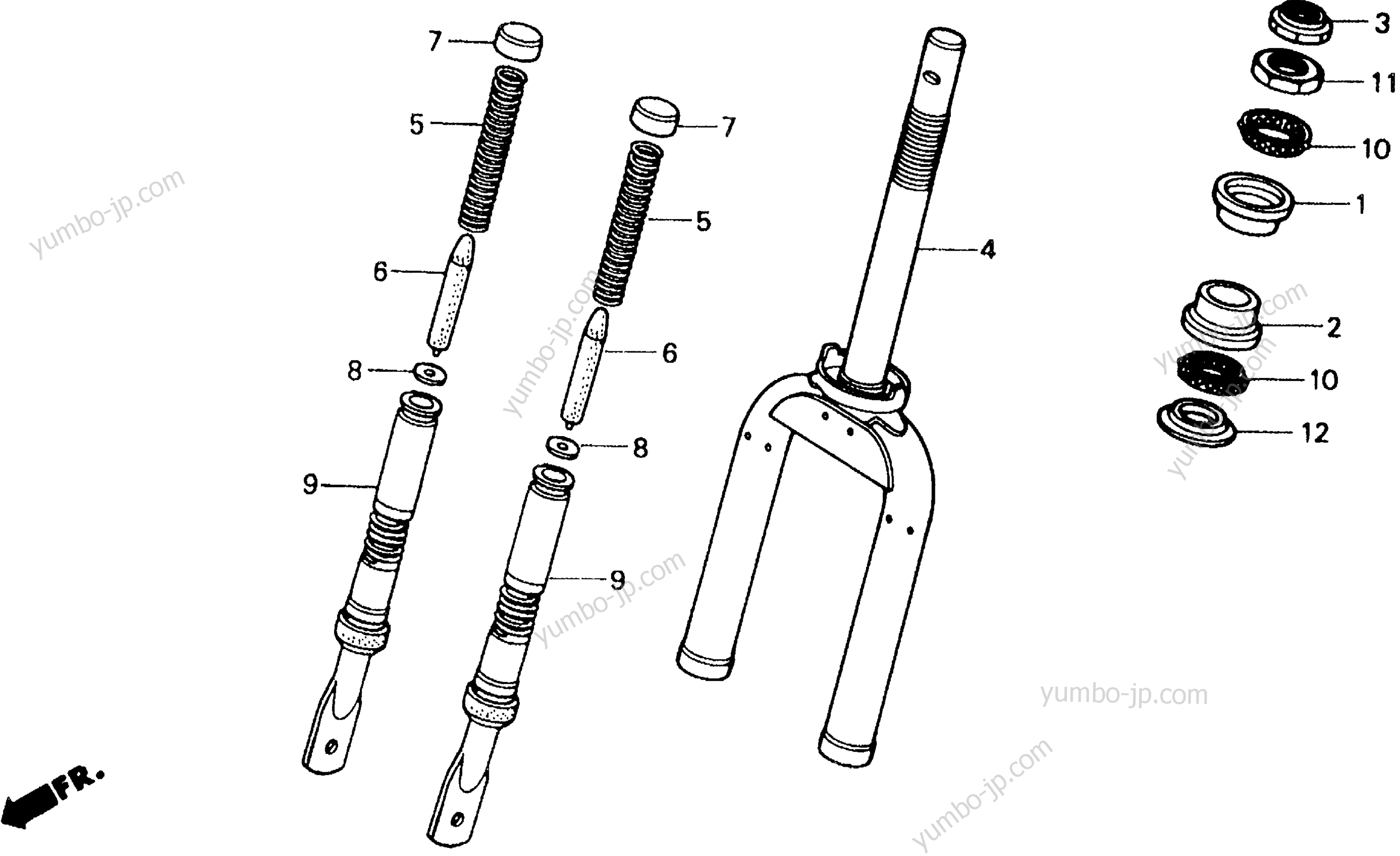 FRONT FORK for scooters HONDA SB50P A 1990 year