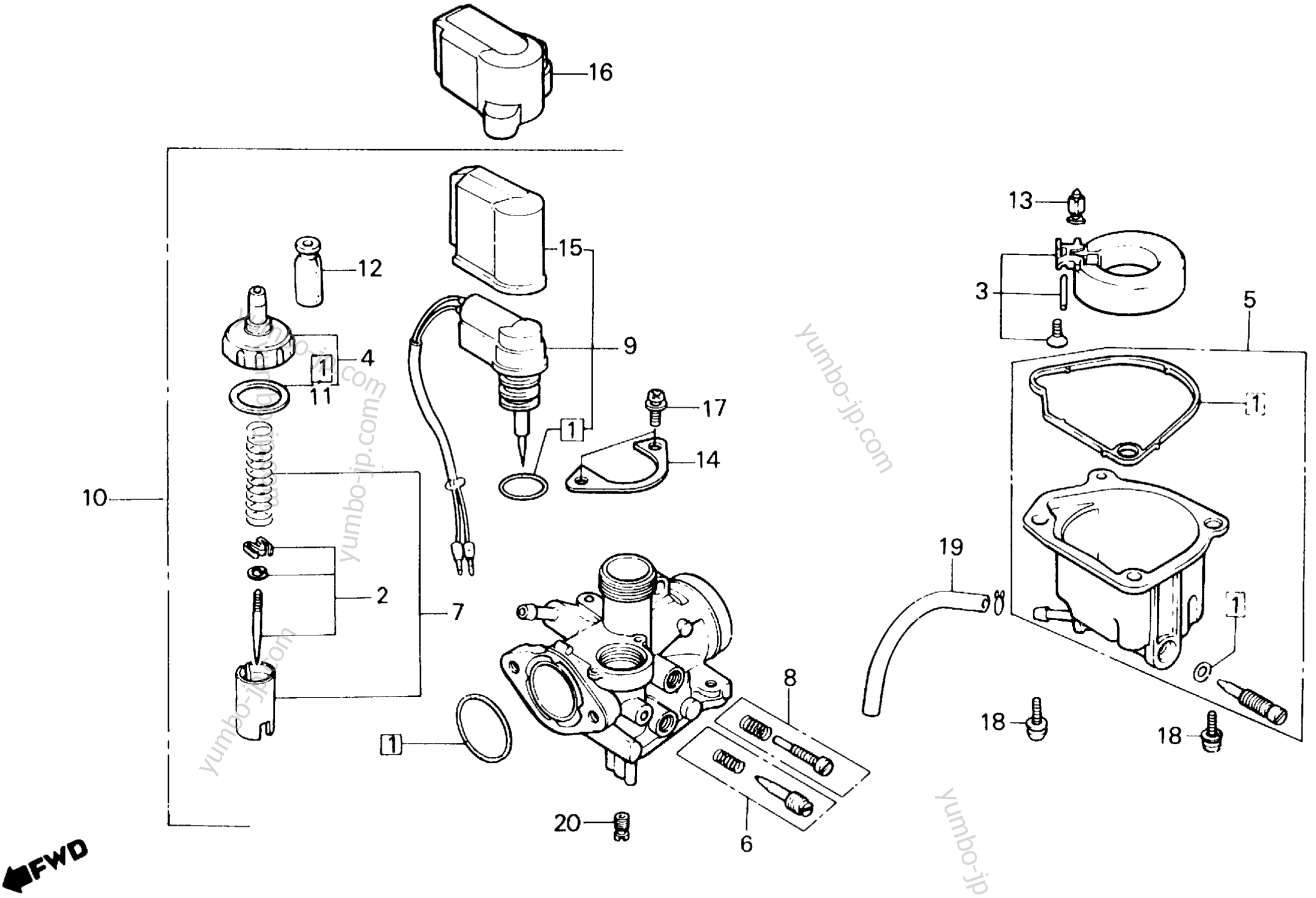 CARBURETOR for scooters HONDA NQ50 A 1985 year