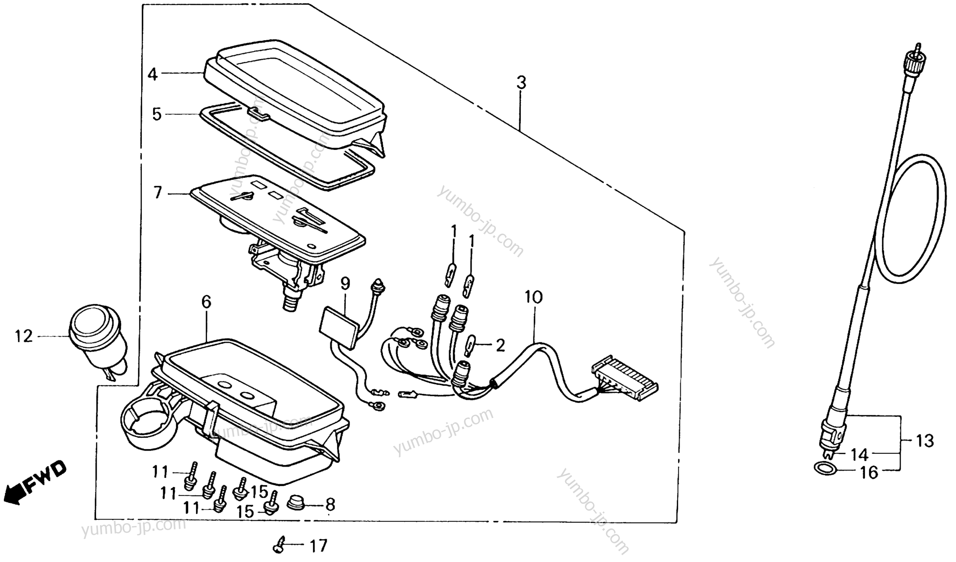 SPEEDOMETER / TACHOMETER for scooters HONDA NQ50 A 1987 year