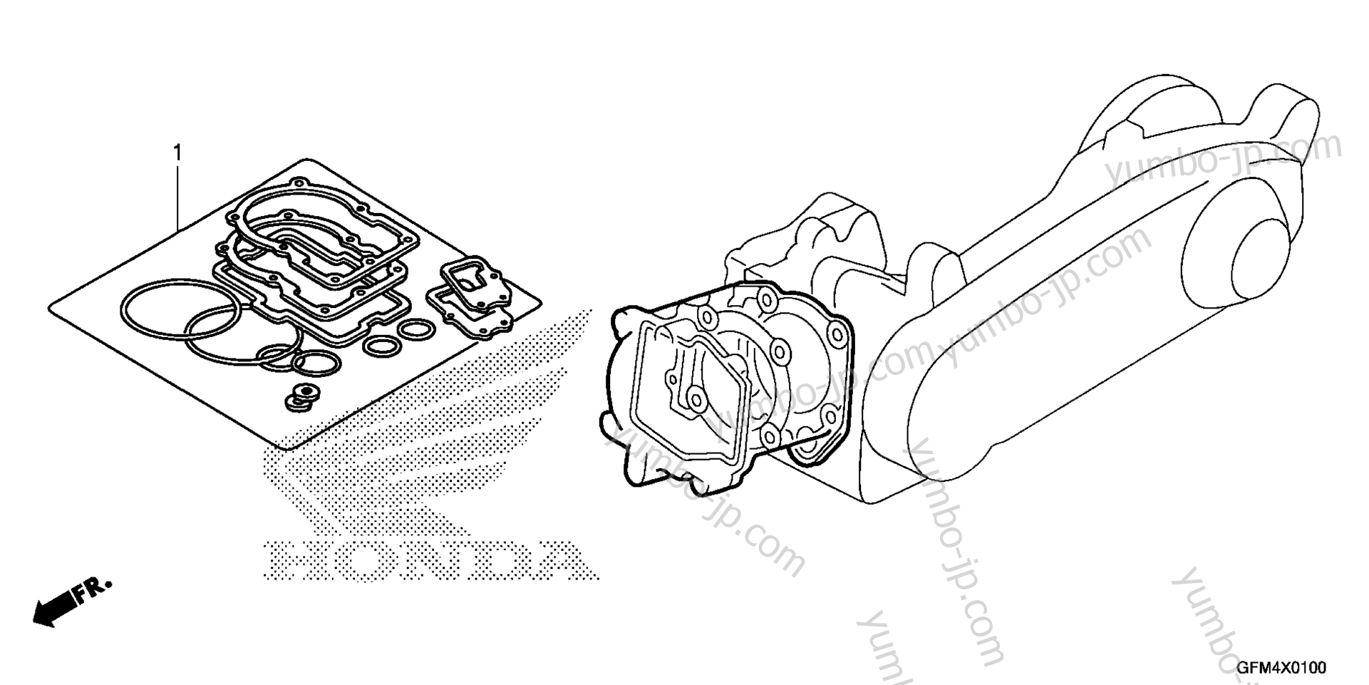 GASKET KIT A for scooters HONDA NHX110 A0 2010 year