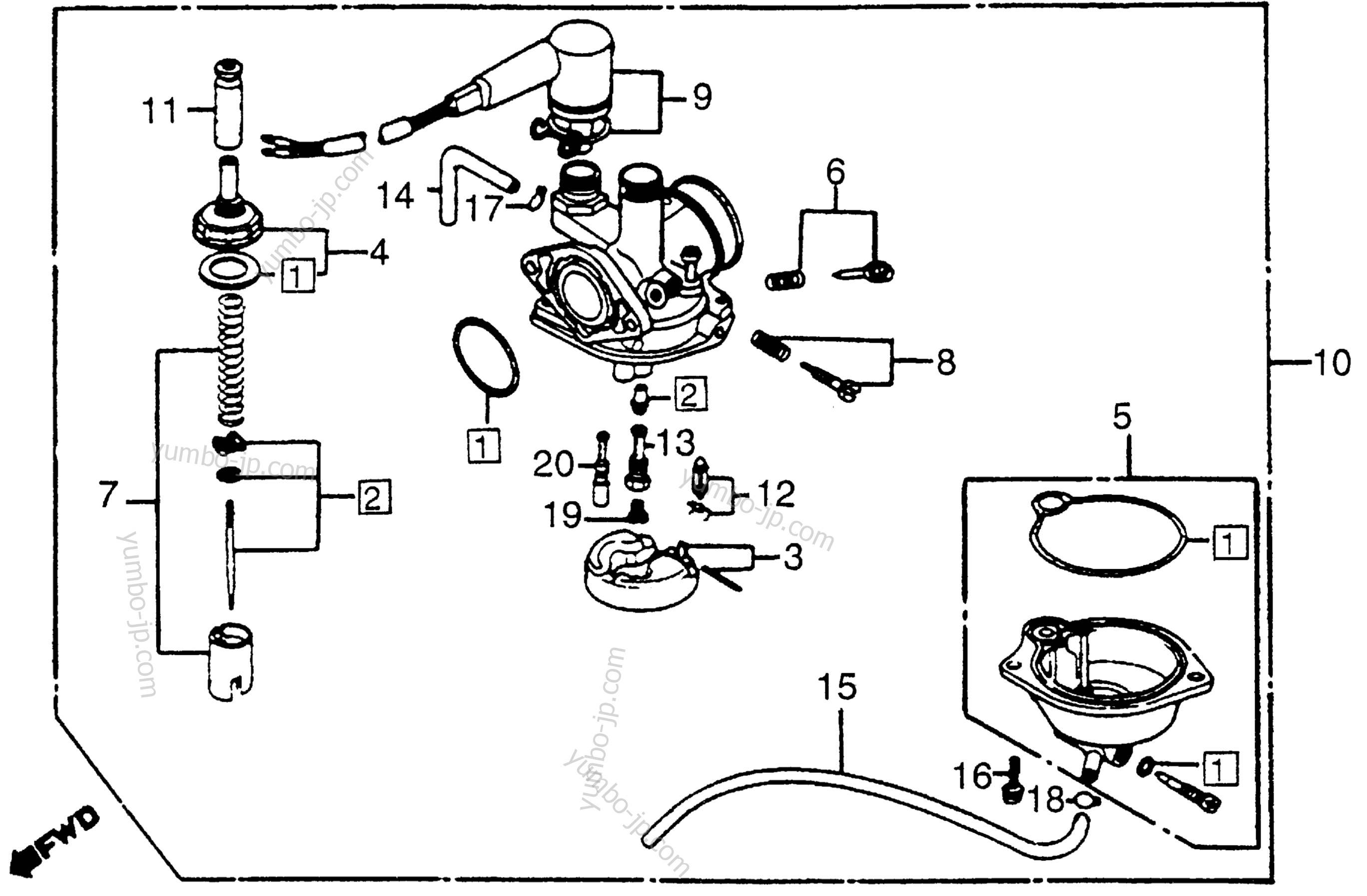 CARBURETOR for scooters HONDA NH125 A 1984 year