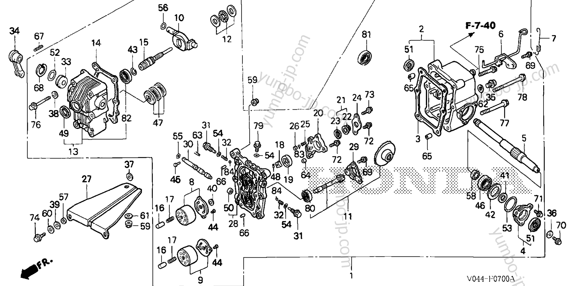 YUMBO | spare parts catalog for снегоуборочника HONDA HS724 TA/A