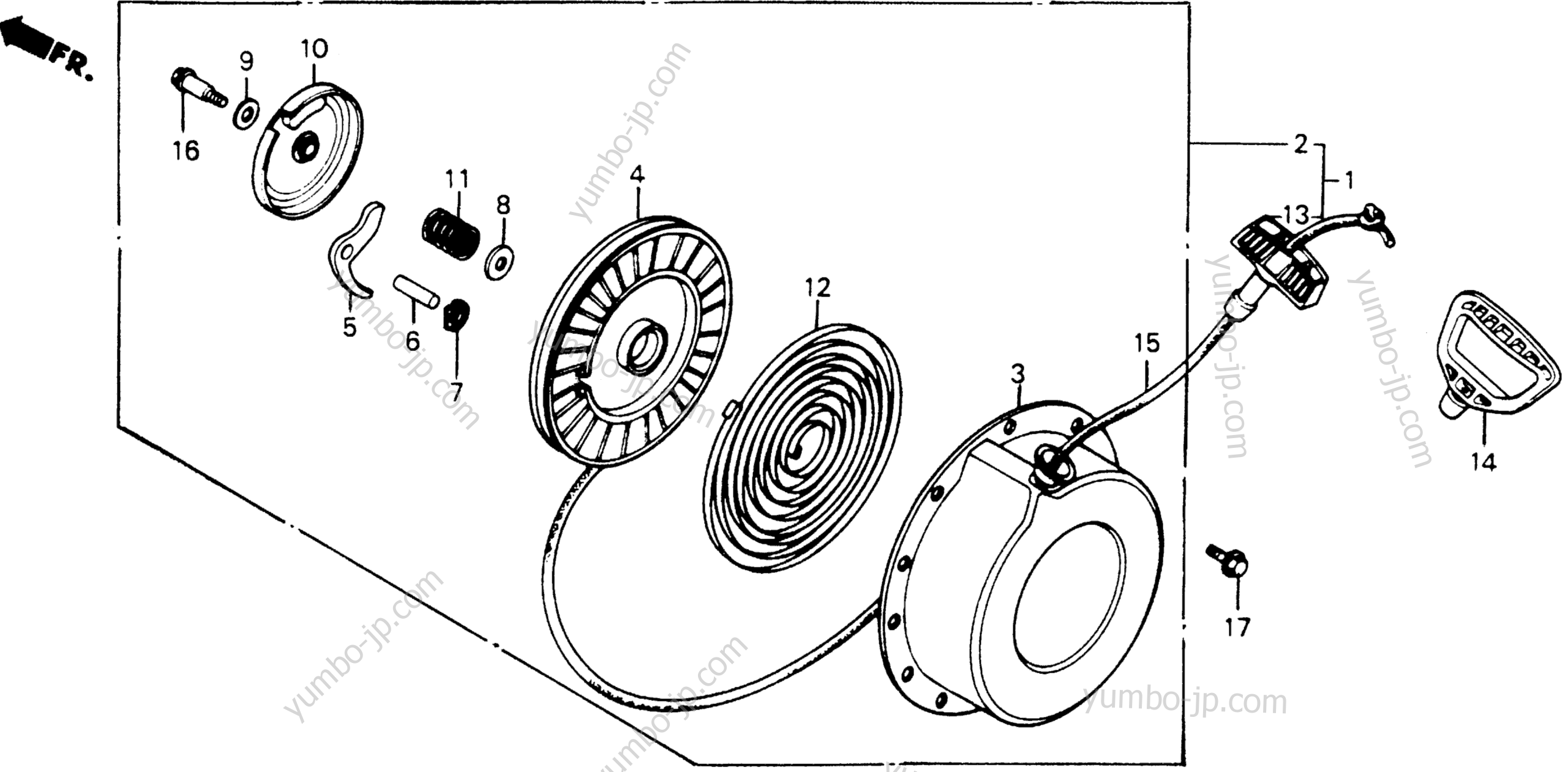 RECOIL STARTER for snow blowers HONDA HS55 WA 