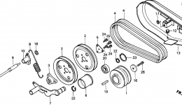 BELT COVER / DRIVE PULLEY for культиватора HONDA FR700 AS