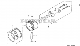 PISTON / CONNECTING ROD for культиватора HONDA F220 A/A