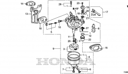 CARBURETOR for культиватора HONDA FC600 AC