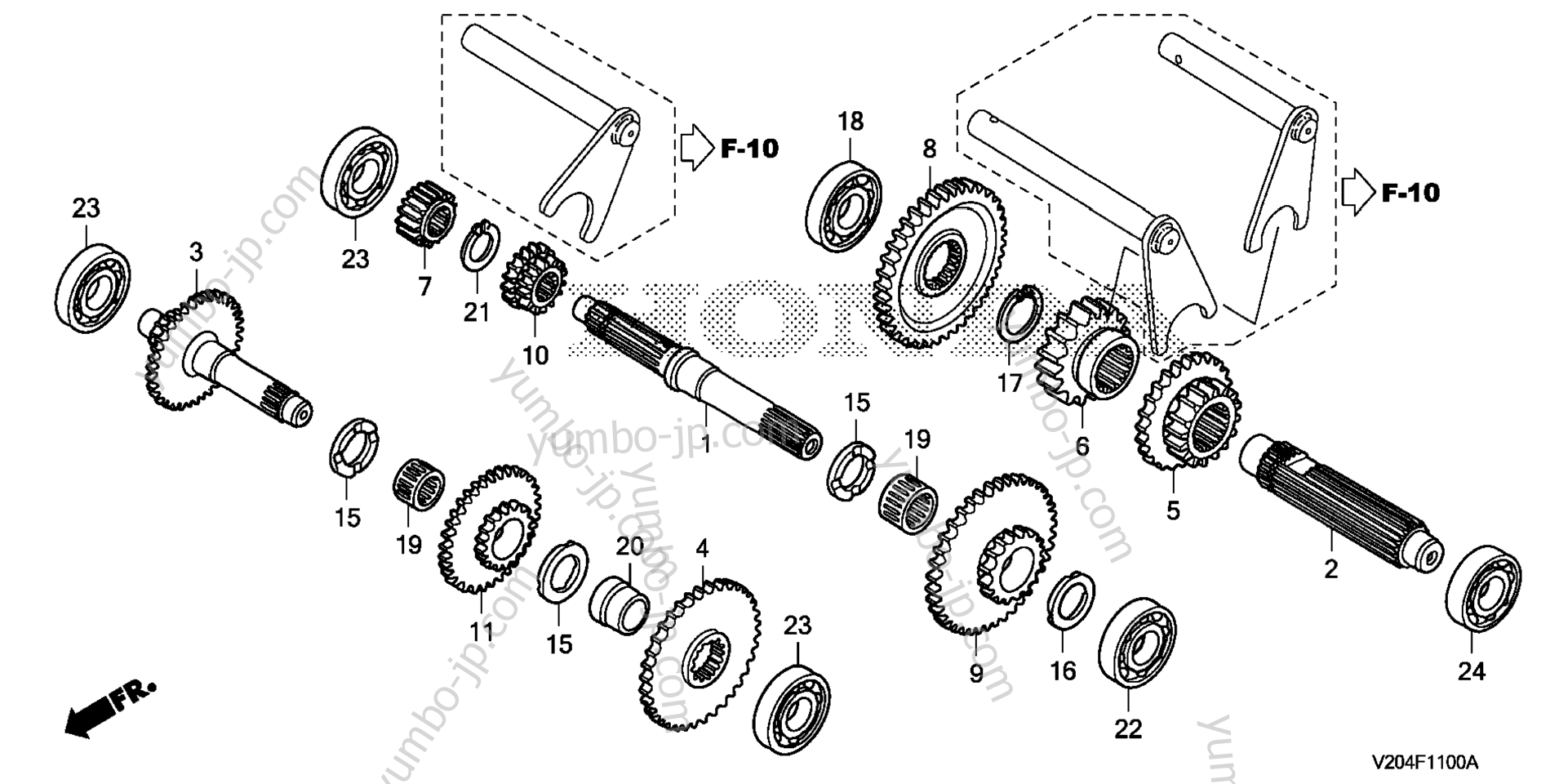 INPUT SHAFT для культиваторов HONDA FRC800 AC 