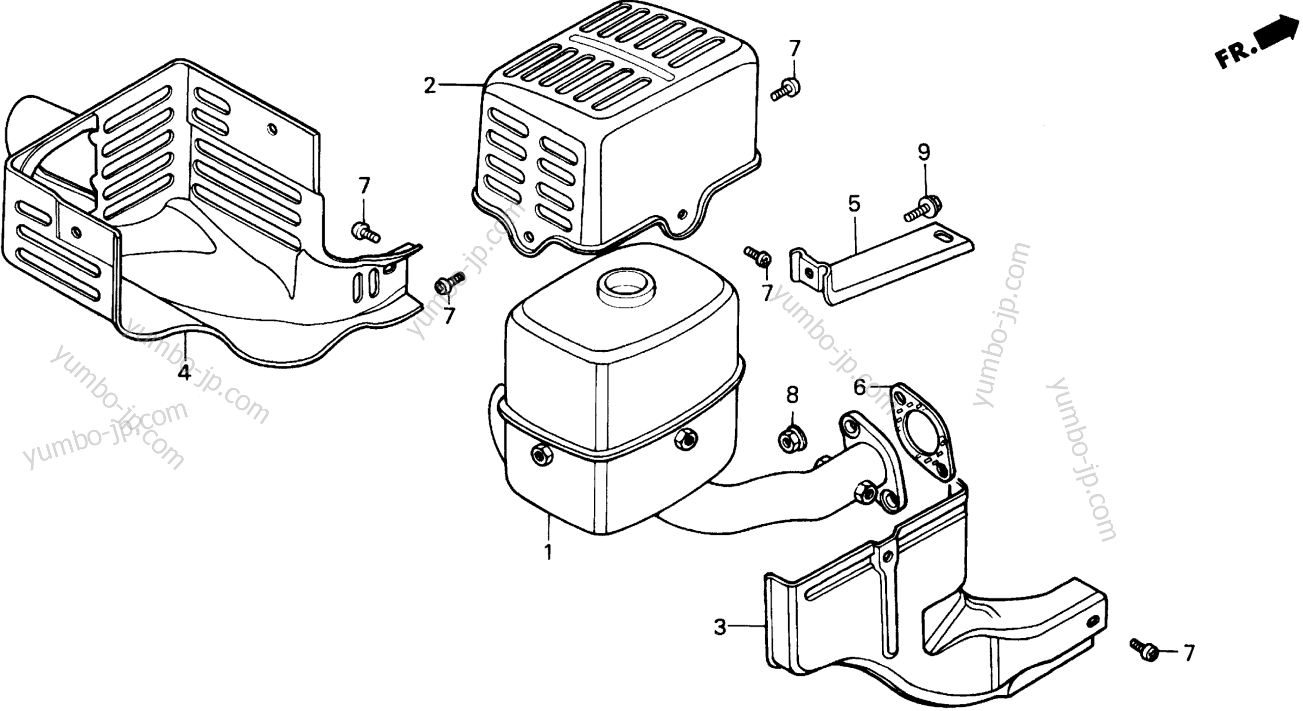 MUFFLER для культиваторов HONDA FR700 AS 