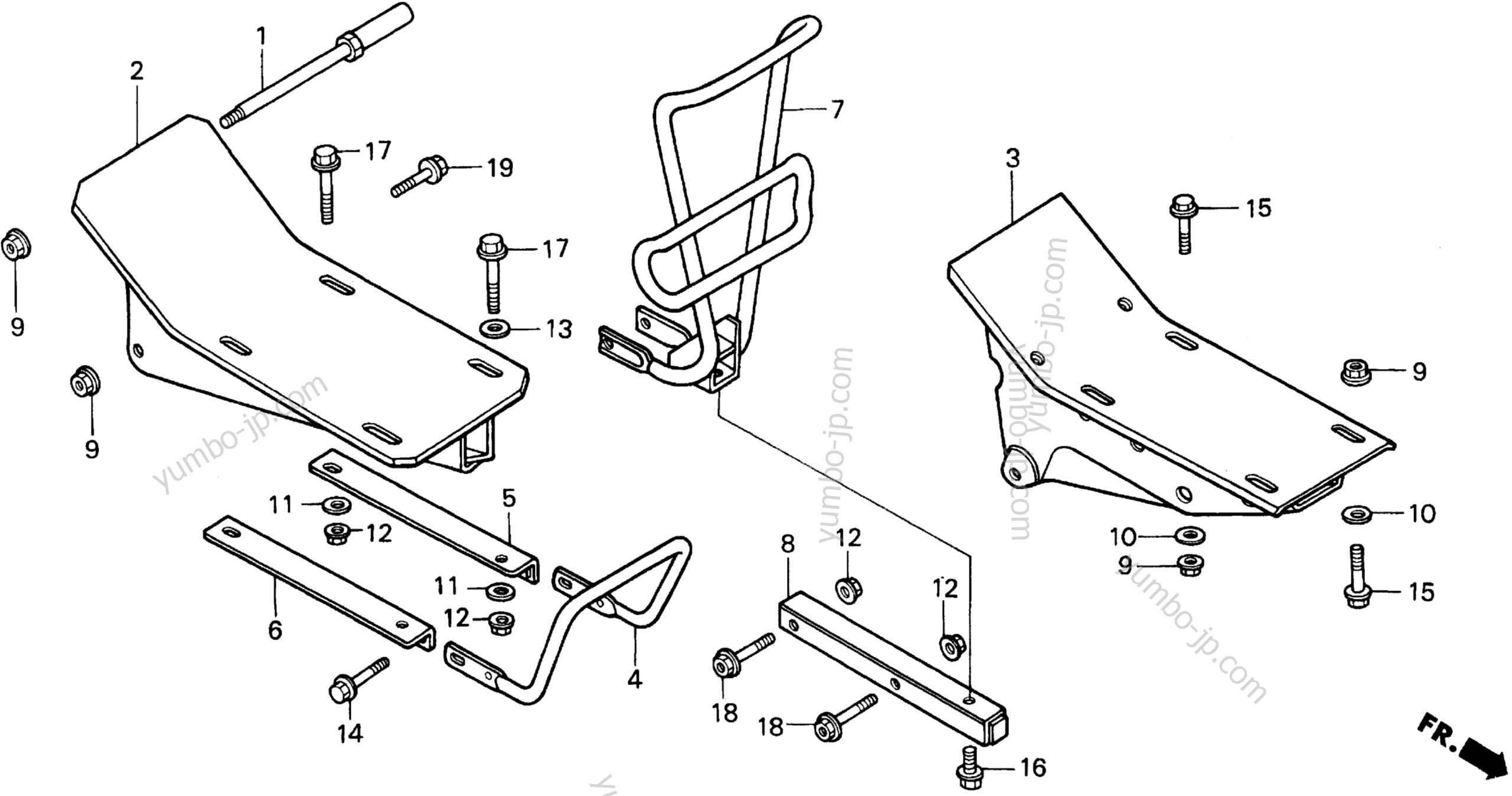 ENGINE BED for tillers HONDA FR700 AS 