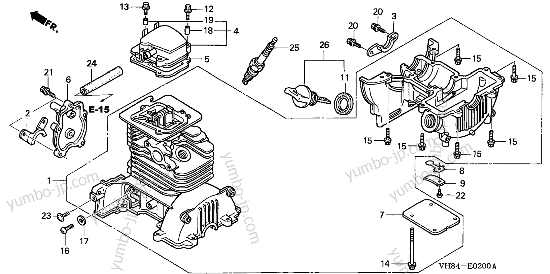 CRANKCASE SET для мотокос HONDA HHT31S UNBA 