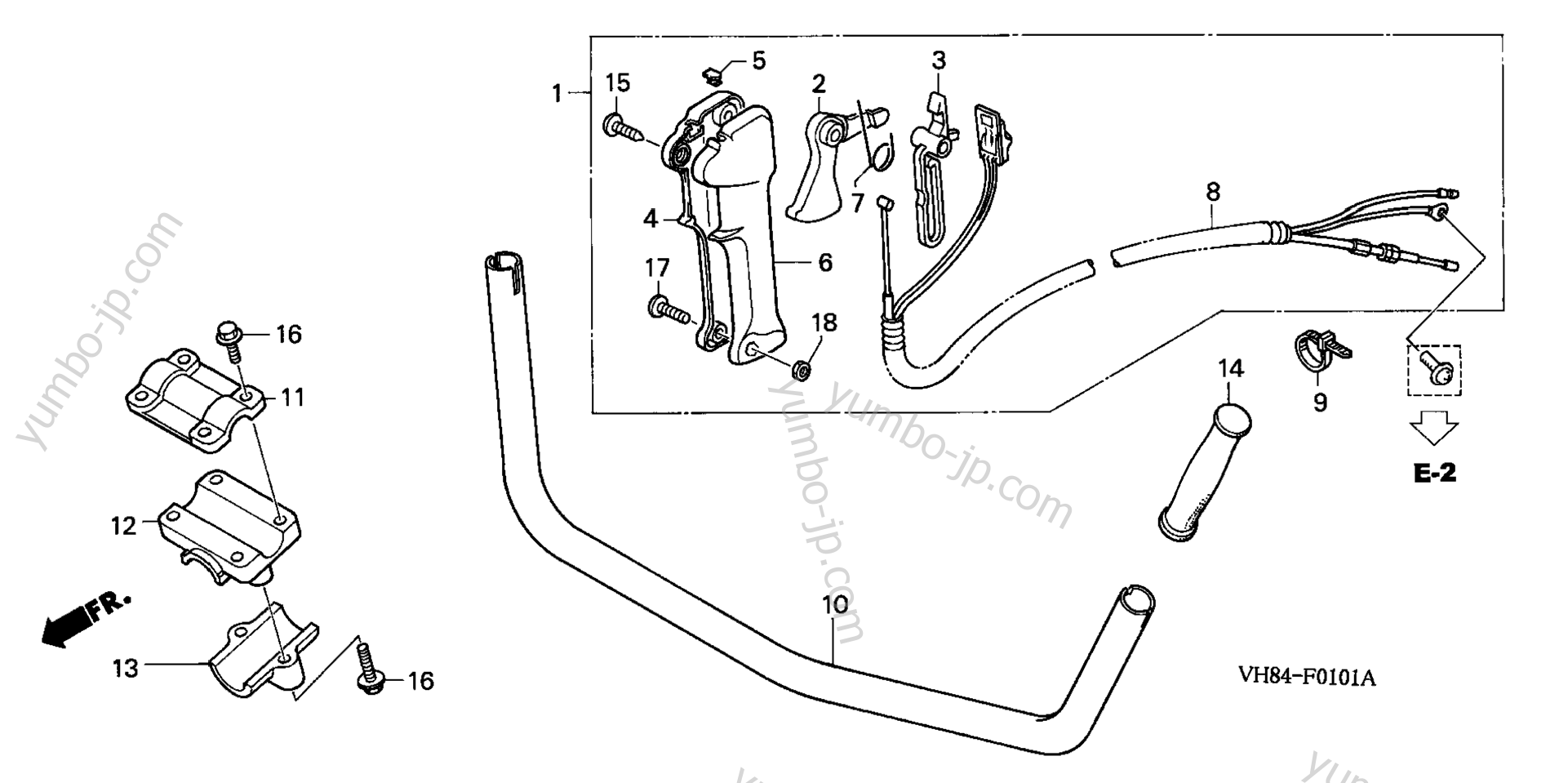 HANDLEBAR for trimmers HONDA HHT31S UNBA 