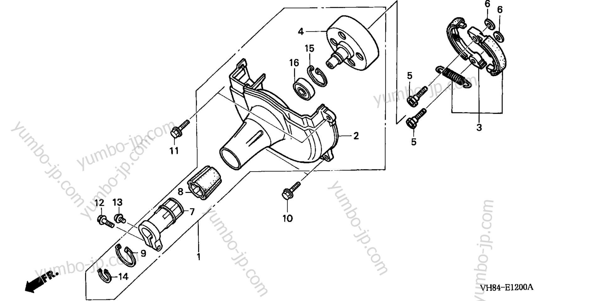 FAN COVER / CLUTCH for trimmers HONDA HHT31S UNBA 