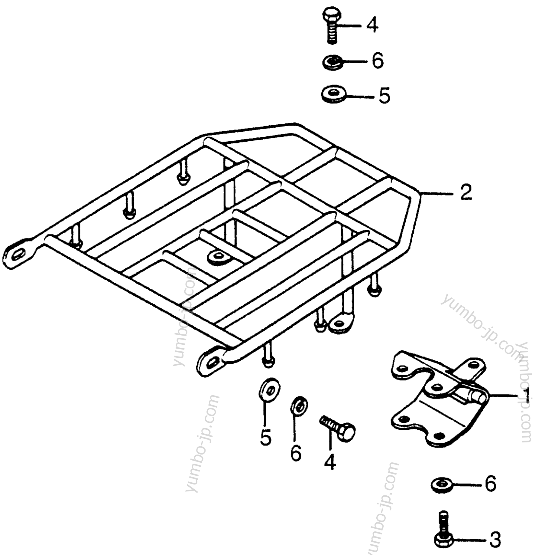 TRAILER HITCH / LUGGAGE CARRIER for UTVs HONDA FL250 A 1981 year