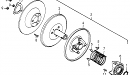 DRIVEN PULLEY COMPONENTS for мотовездехода HONDA FL250 A1982 year 