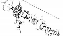 DRIVE PULLEY COMPONENTS for мотовездехода HONDA FL250 A1982 year 