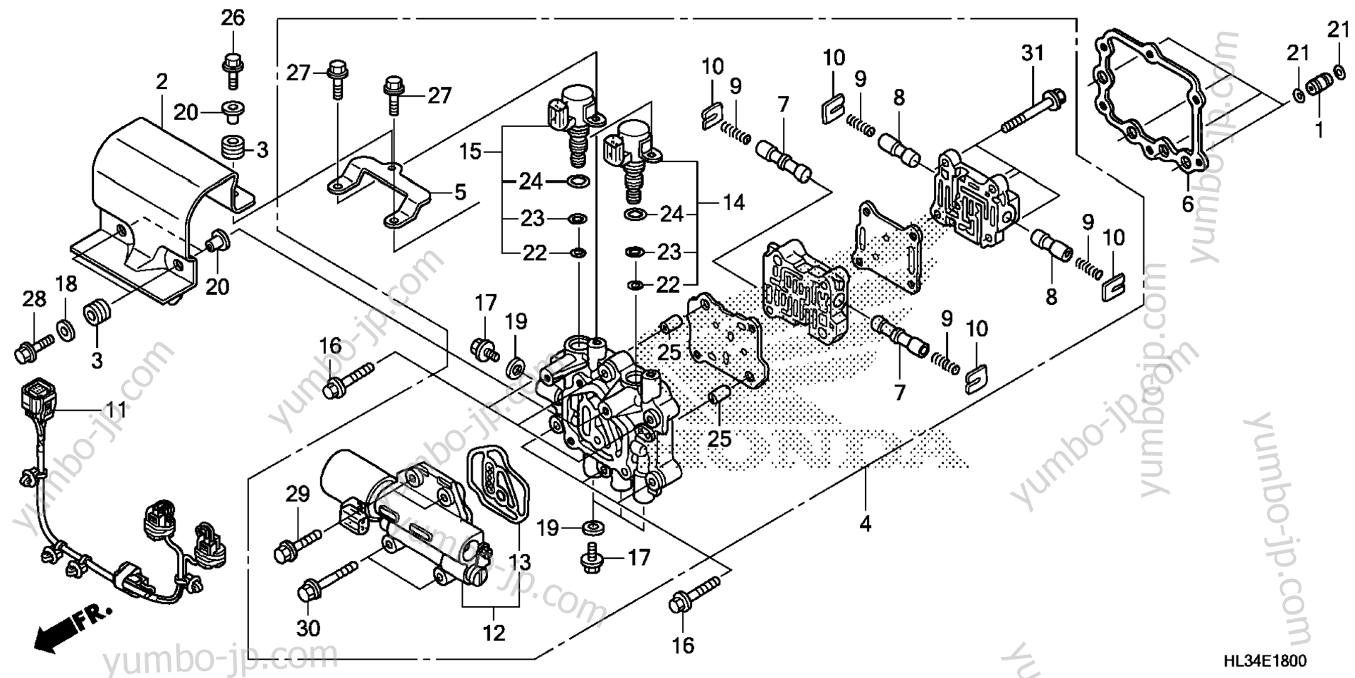 MAIN VALVE BODY для мотовездеходов HONDA Pioneer 700-4 (SXS700M4 AC) 2014 г.
