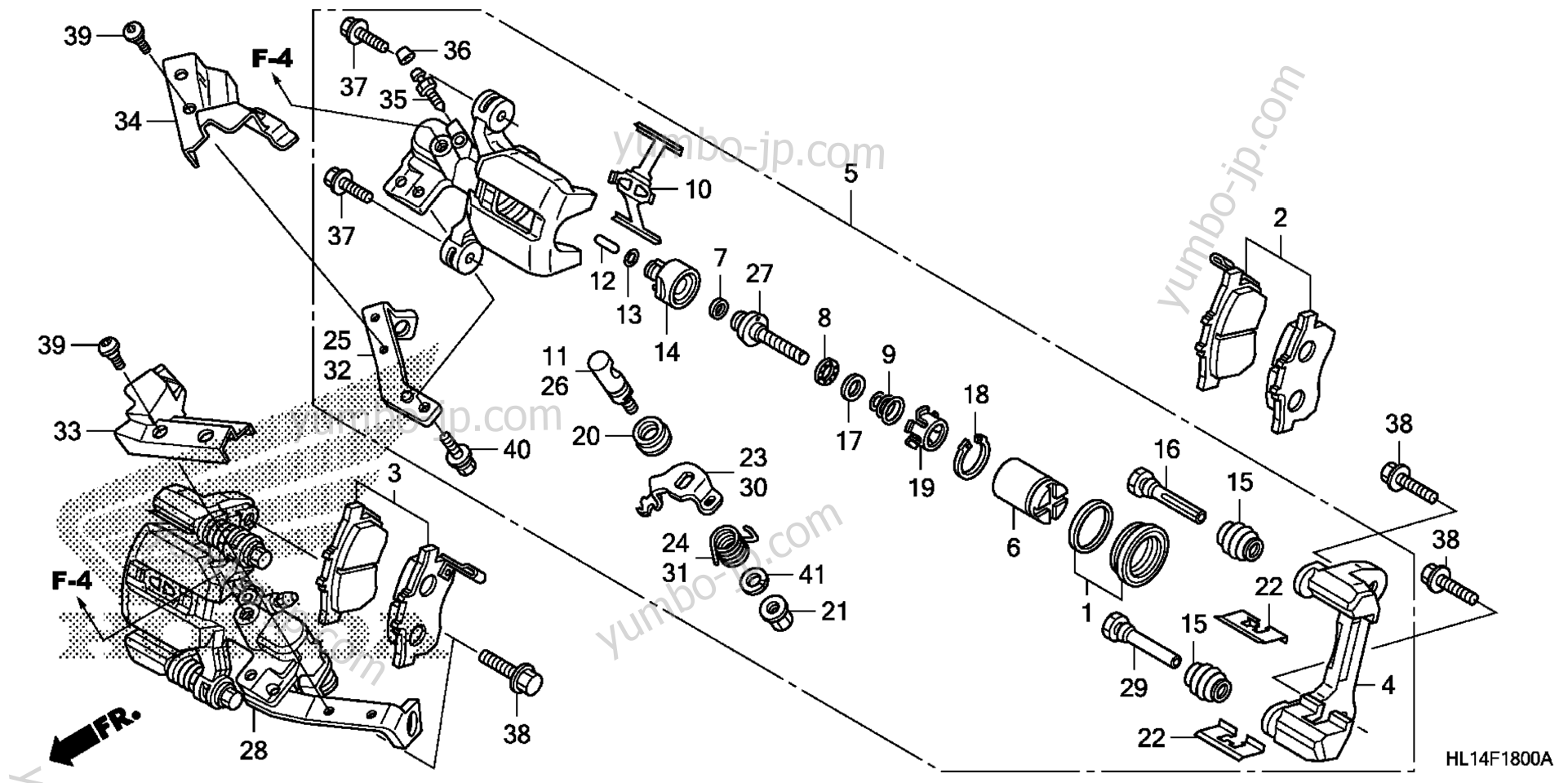 REAR BRAKE CALIPER for UTVs HONDA MUV700 2A 2011 year