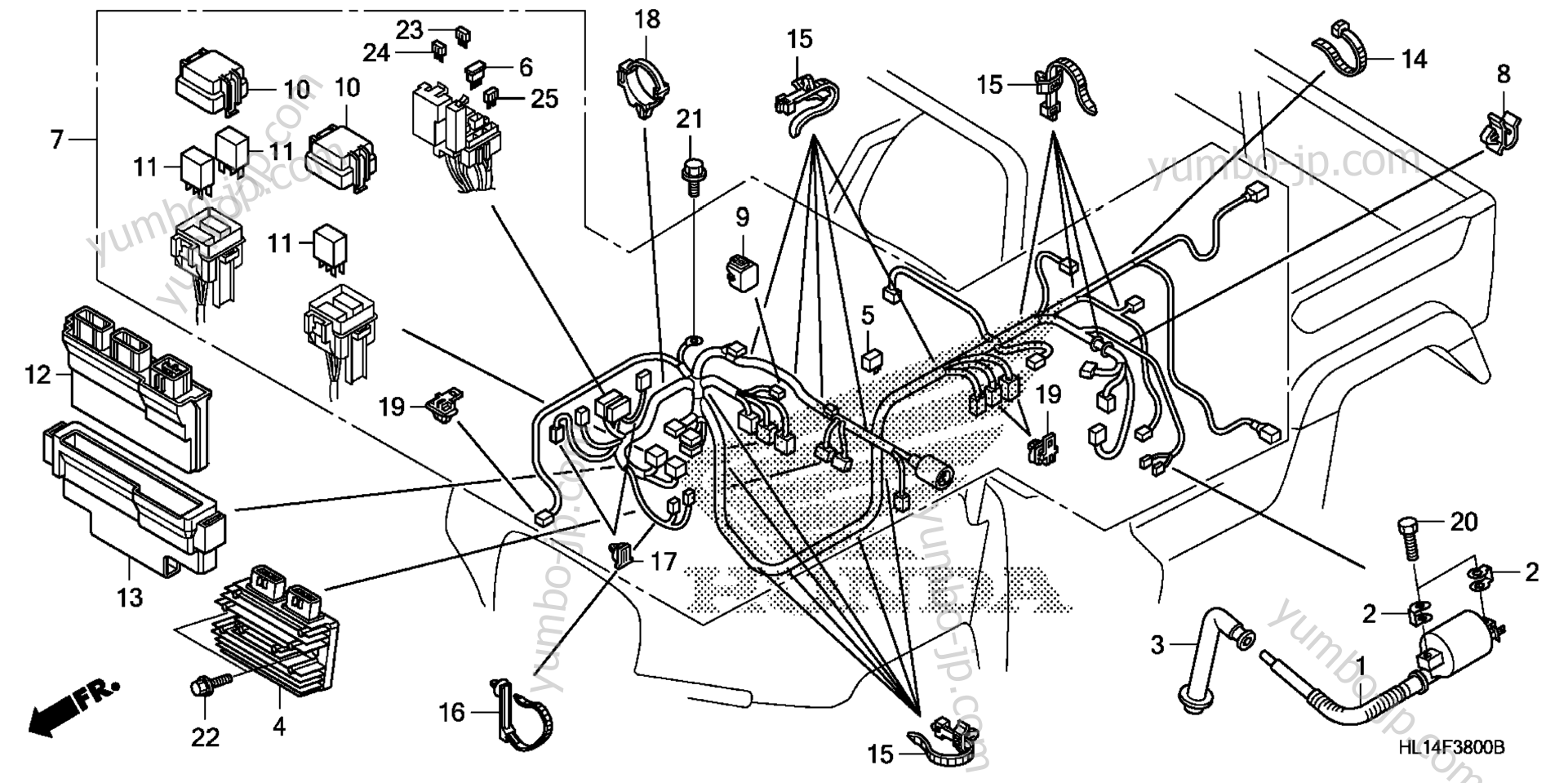 WIRE HARNESS for UTVs HONDA MUV700 2A 2011 year