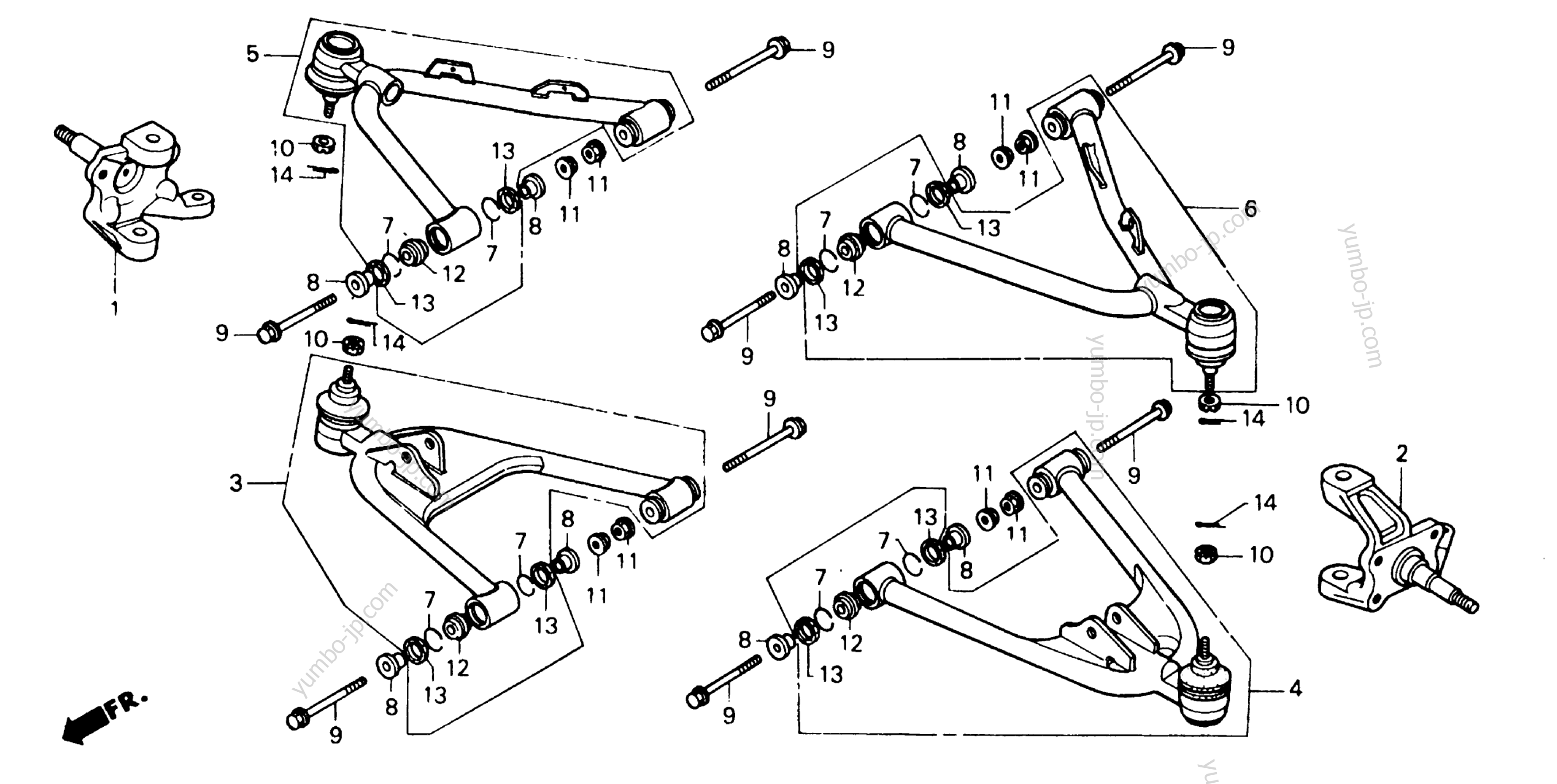 FRONT ARM для мотовездеходов HONDA FL400R A 1989 г.