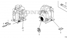 LABELS (2) for мотопомпы HONDA WX15 AX2T