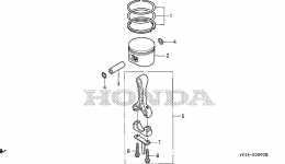 PISTON / CONNECTING ROD for мотопомпы HONDA WX15 AX2/A