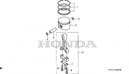 PISTON / CONNECTING ROD for мотопомпы HONDA WX15 AX2T