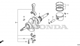 CRANKSHAFT / PISTON (WX15T) for мотопомпы HONDA WX15T A