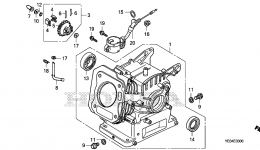 Блок цилиндров для мотопомпы HONDA WMP20X A1T