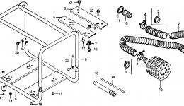FRAME BED / TOOLS for мотопомпы HONDA WD30X C