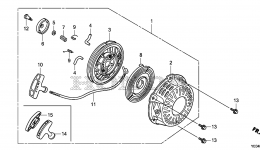 Ручной стартер для мотопомпы HONDA WMP20X A1T