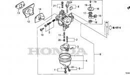 CARBURETOR (WX15T) for мотопомпы HONDA WX15T A