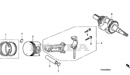 PISTON / CRANKSHAFT для мотопомпы HONDA WMP20X A1T