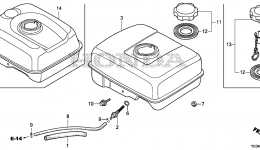 Топливный бак для мотопомпы HONDA WMP20X A1T